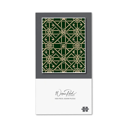 Green Lattice Design Jigsaw Puzzle