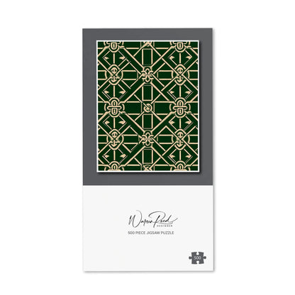 Green Lattice Design Jigsaw Puzzle