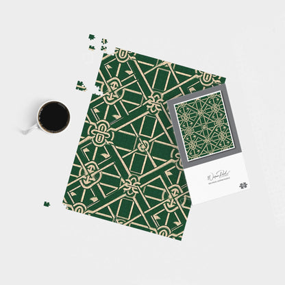 Green Lattice Design Jigsaw Puzzle