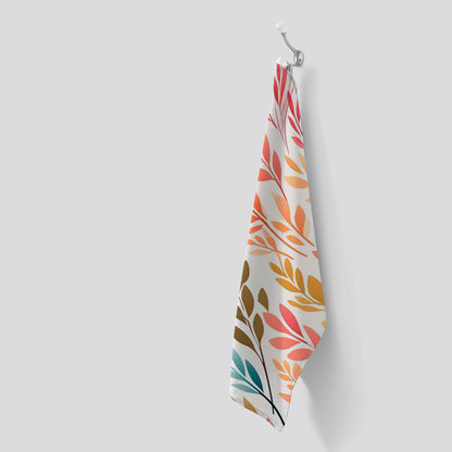 Colouful Sping Leaves Tea Towel