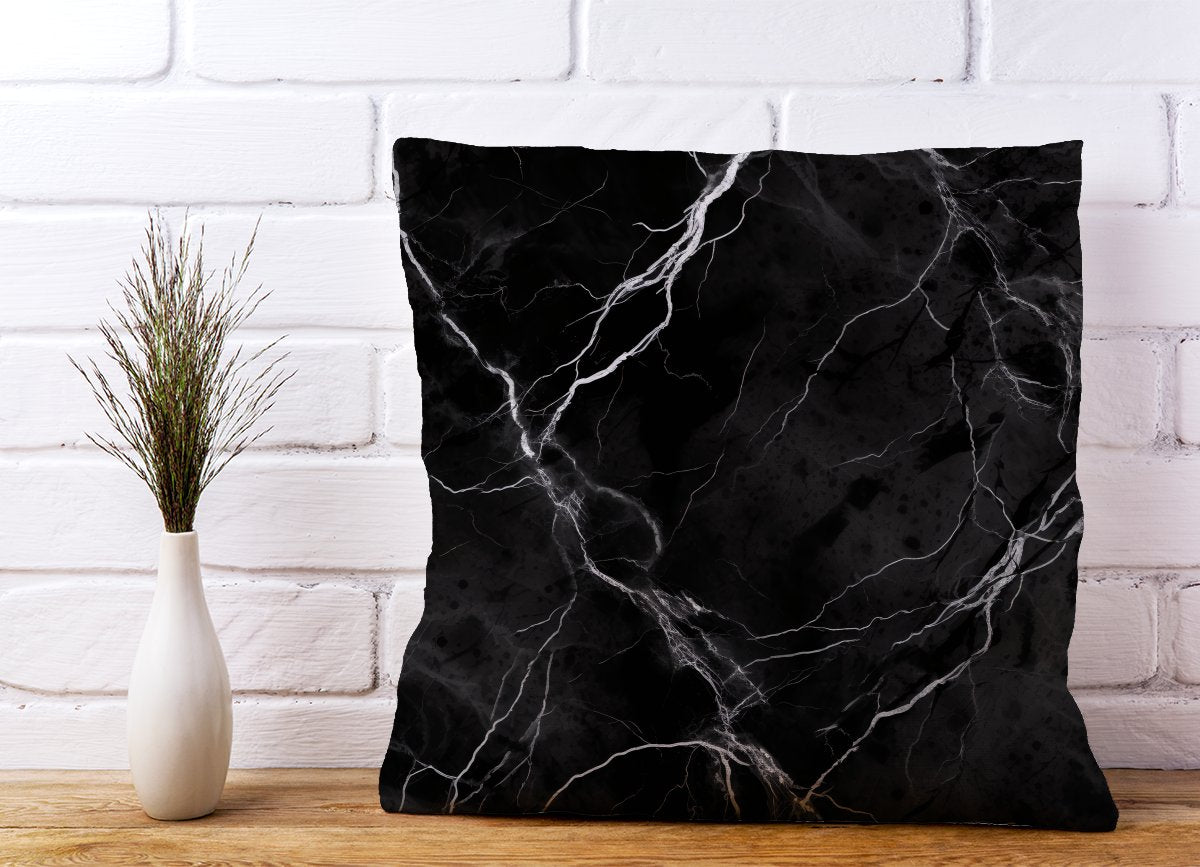 Black Marble Pattern Cushions