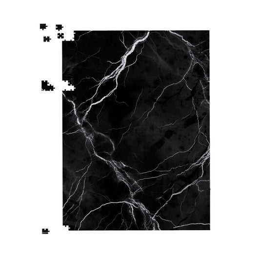 Black Marble Pattern Jigsaw Puzzle