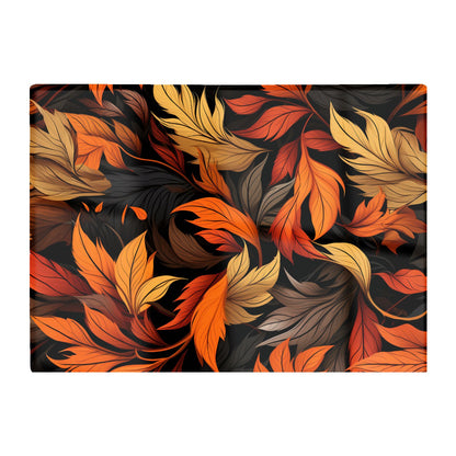 Autumn Leaves Design Glass Chopping Board