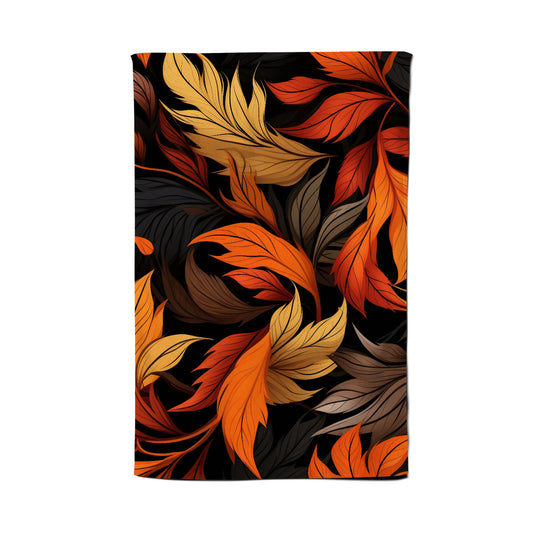 Autumn Leaves Design Tea Towel