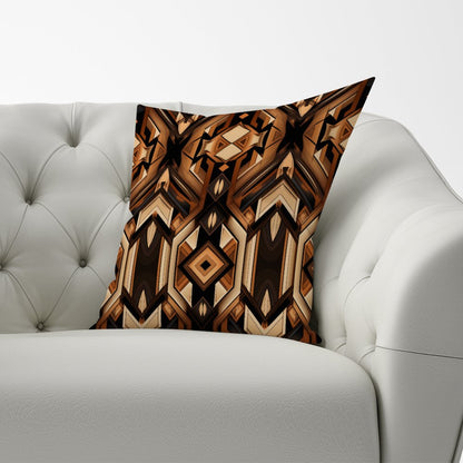 Black And Brown Intricate Pattern Cushions