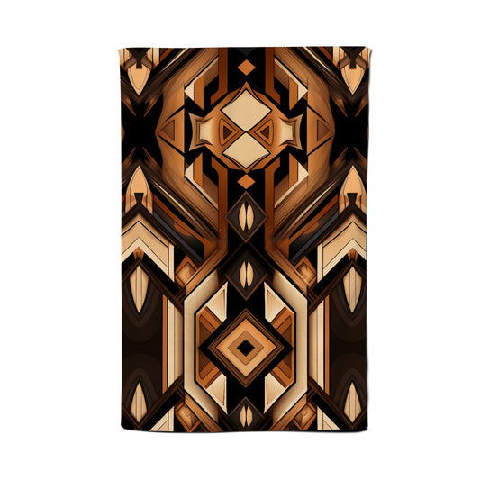 Black And Brown Intricate Pattern Tea Towel