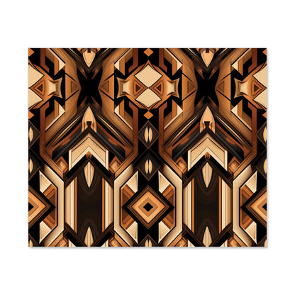 Black And Brown Intricate Pattern Kitchen Splashback