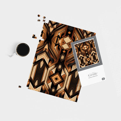 Black And Brown Intricate Pattern Jigsaw Puzzle