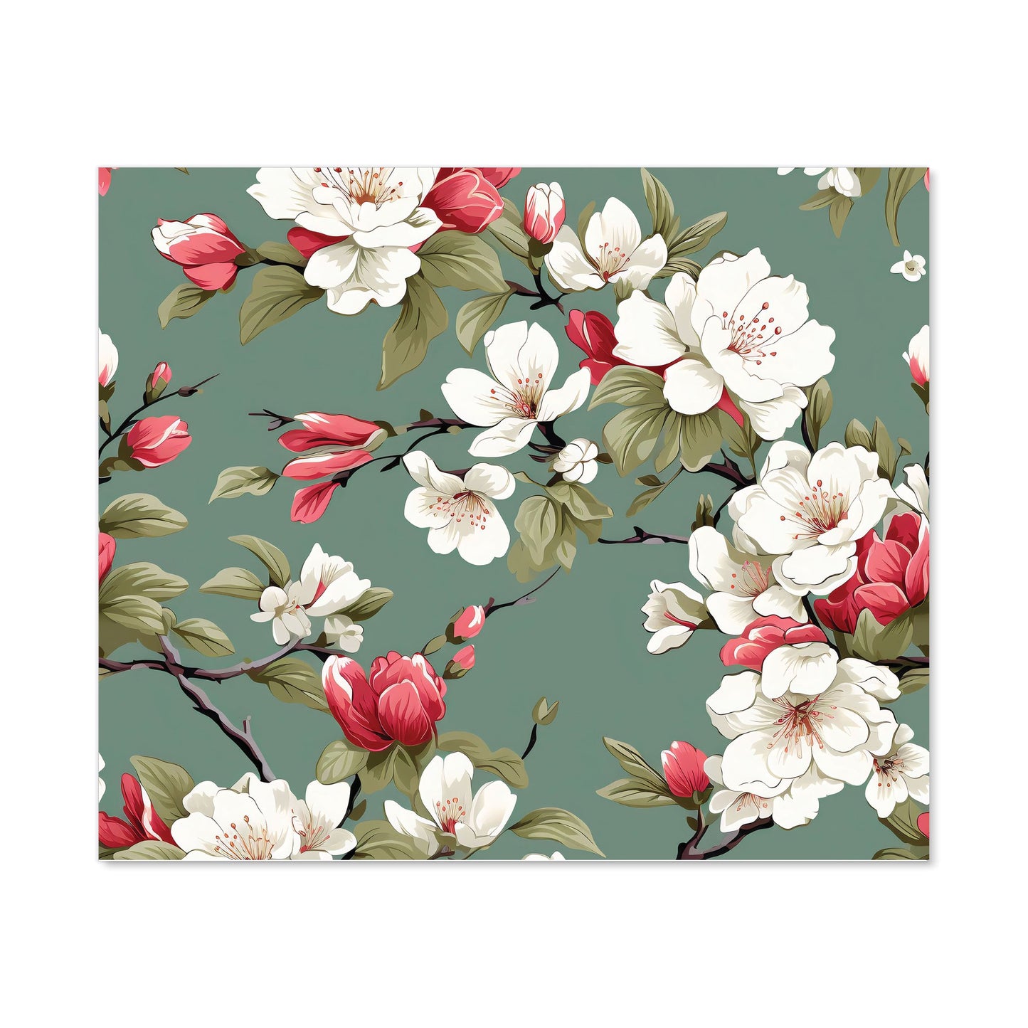 Pink And White Blossom Kitchen Splashback