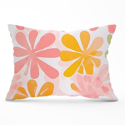 Yellow And Pink Flowers Cushions