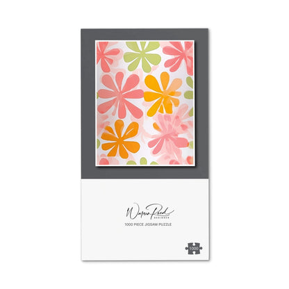 Yellow And Pink Flowers Jigsaw Puzzle