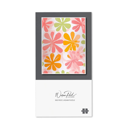 Yellow And Pink Flowers Jigsaw Puzzle