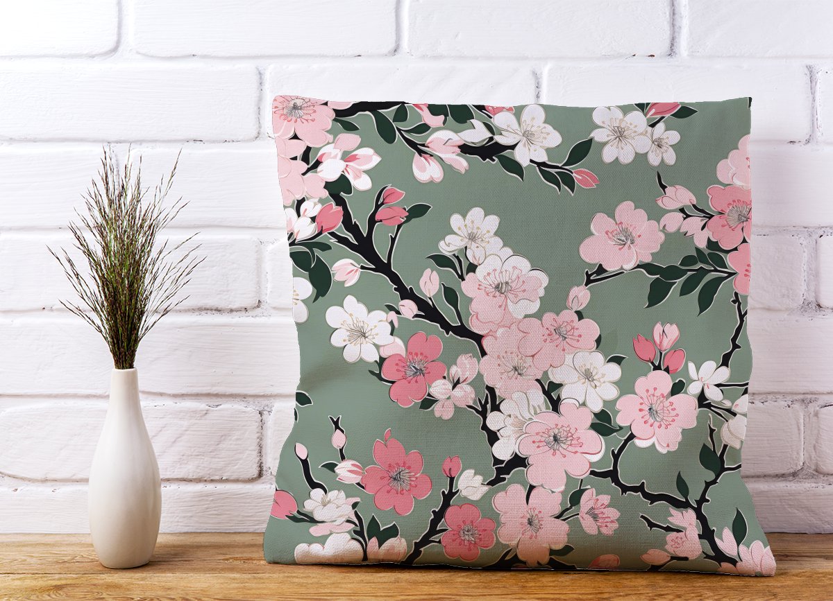 Pink Floral Abstract Pattern Cushions