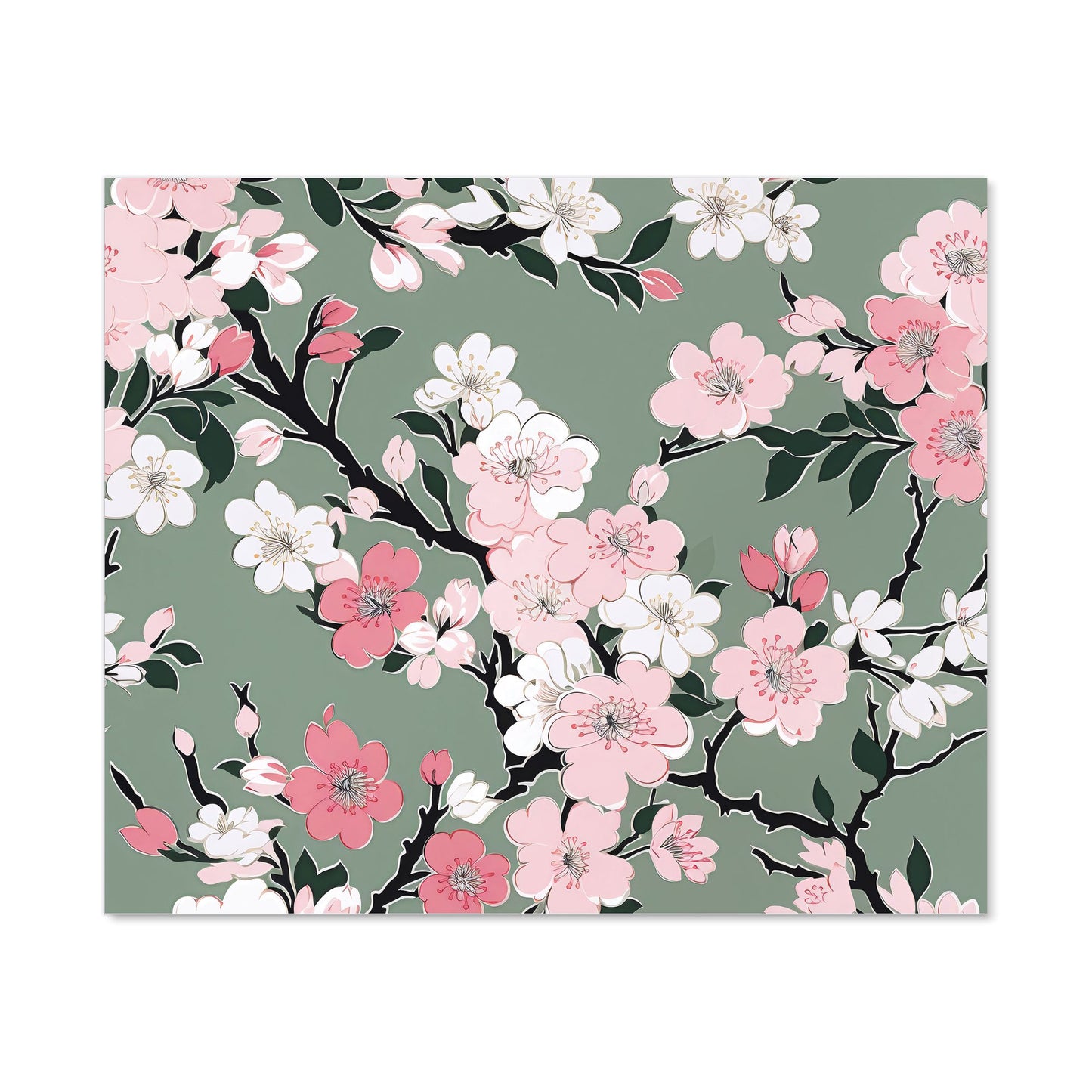 Pink Floral Abstract Pattern Kitchen Splashback