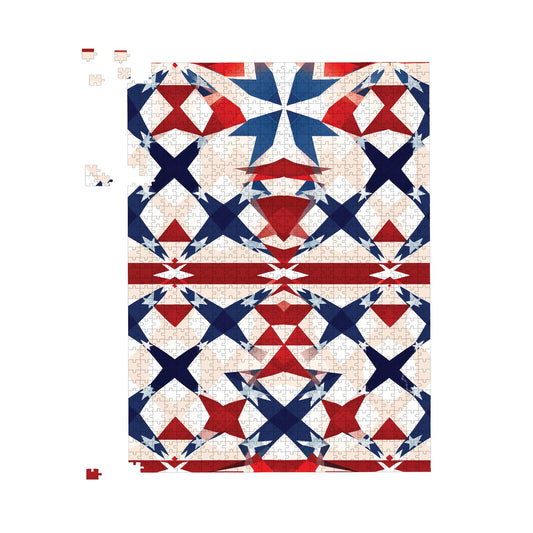 American Flag Abstract Pattern Jigsaw Puzzle