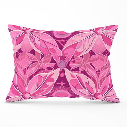 Pink Abstract Floral Design Cushions