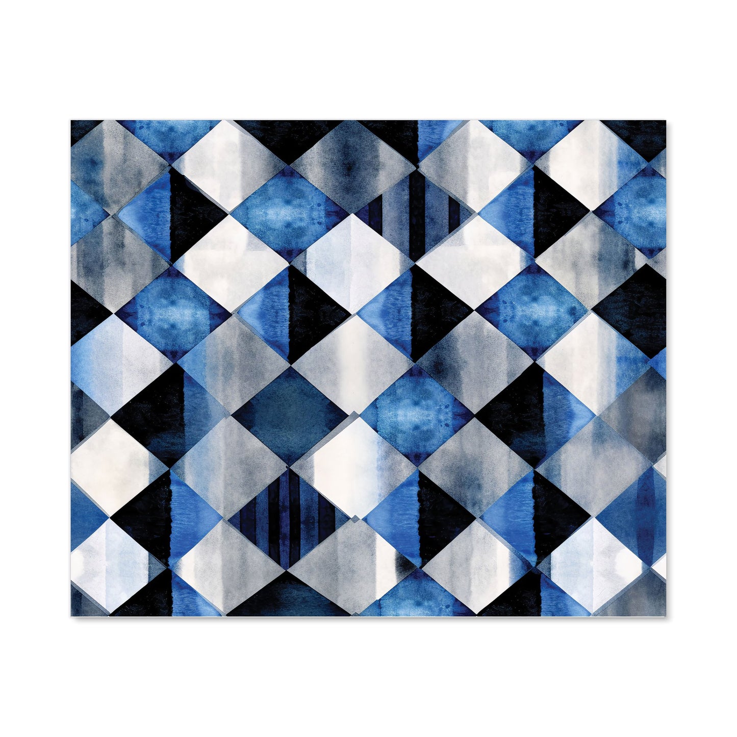 Square Checkered Pattern Kitchen Splashback