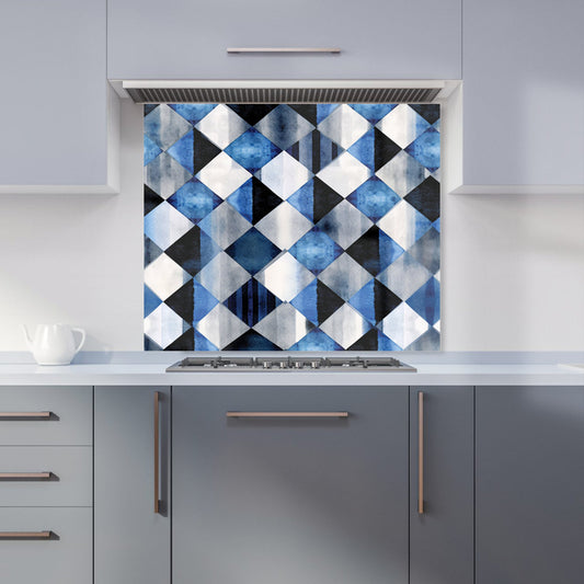 Square Checkered Pattern Kitchen Splashback
