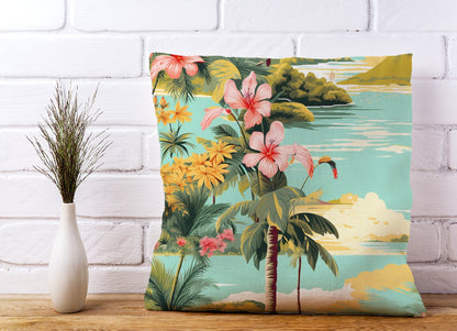 Palm Trees and Hibiscus Cushions