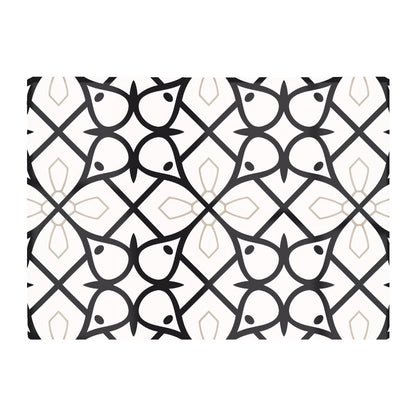 Arabic Style Pattern Glass Chopping Board