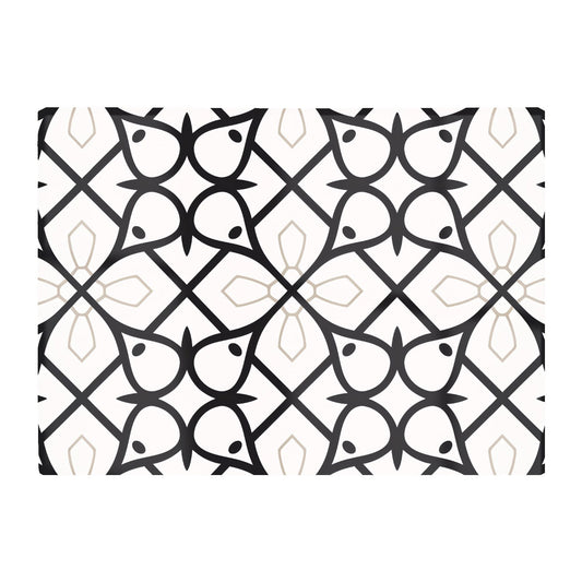 Arabic Style Pattern Glass Chopping Board