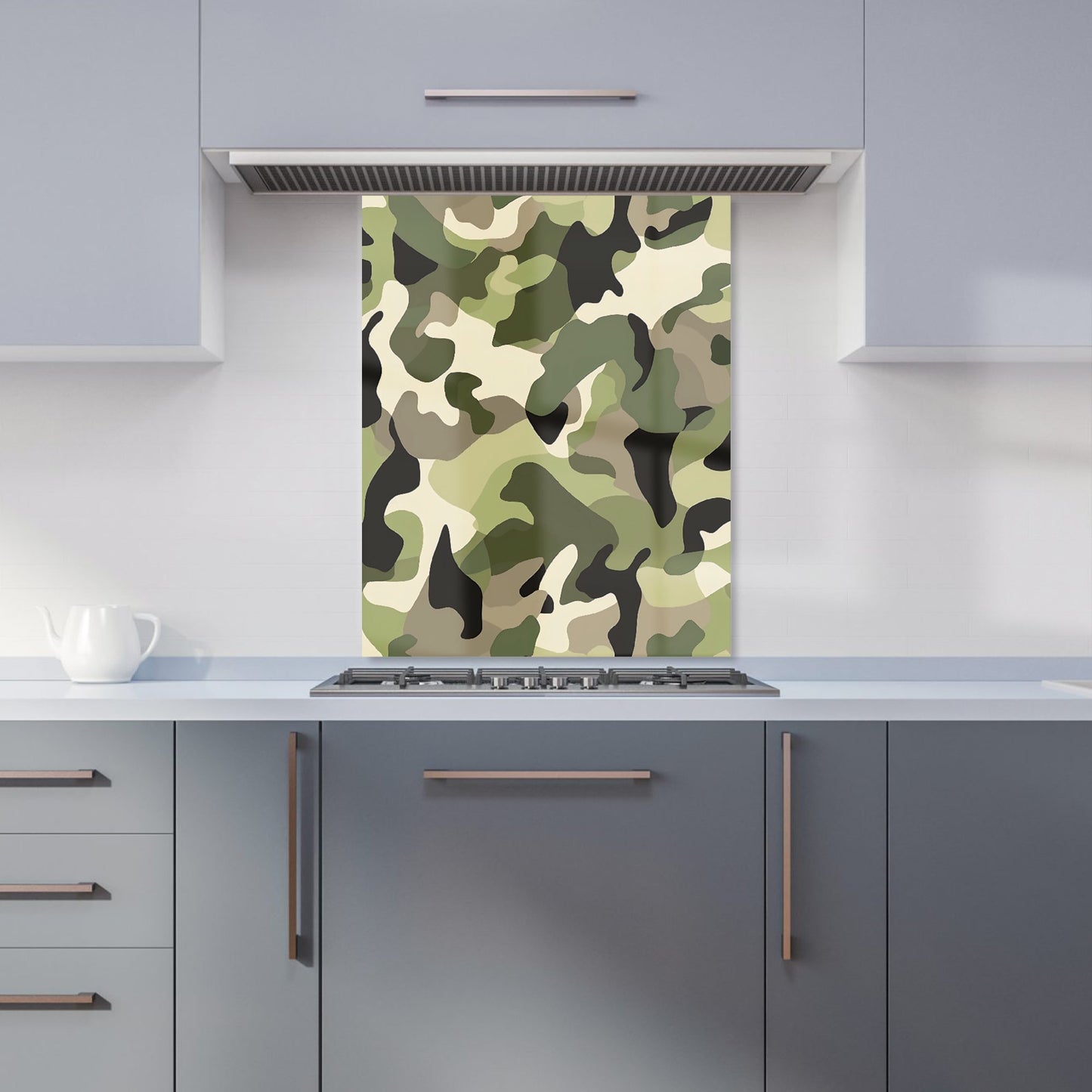 Camouflage Design Kitchen Splashback