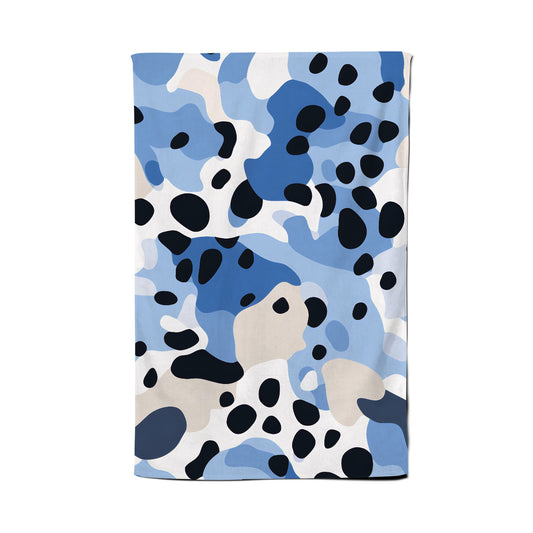 Blue Camouflage Pattern Tea Towel