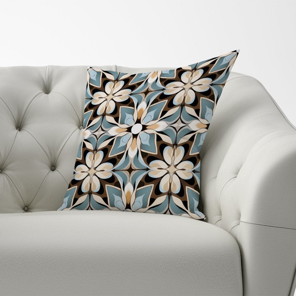 Beige And Brown Abstract Pattern Cushions