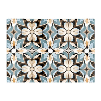 Beige And Brown Abstract Pattern Glass Chopping Board