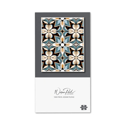 Beige And Brown Abstract Pattern Jigsaw Puzzle