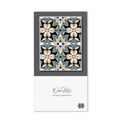 Beige And Brown Abstract Pattern Jigsaw Puzzle