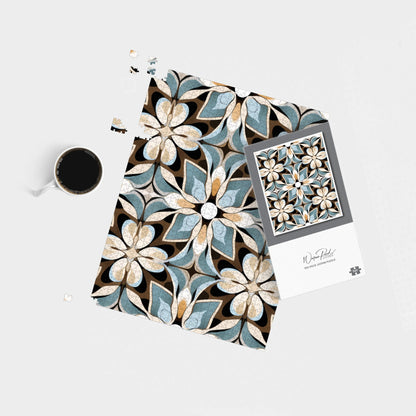 Beige And Brown Abstract Pattern Jigsaw Puzzle