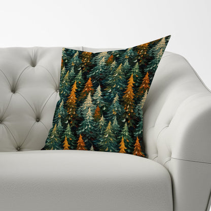 Impasto Style Christmas Trees Cushions