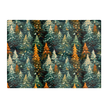 Impasto Style Christmas Trees Glass Chopping Board