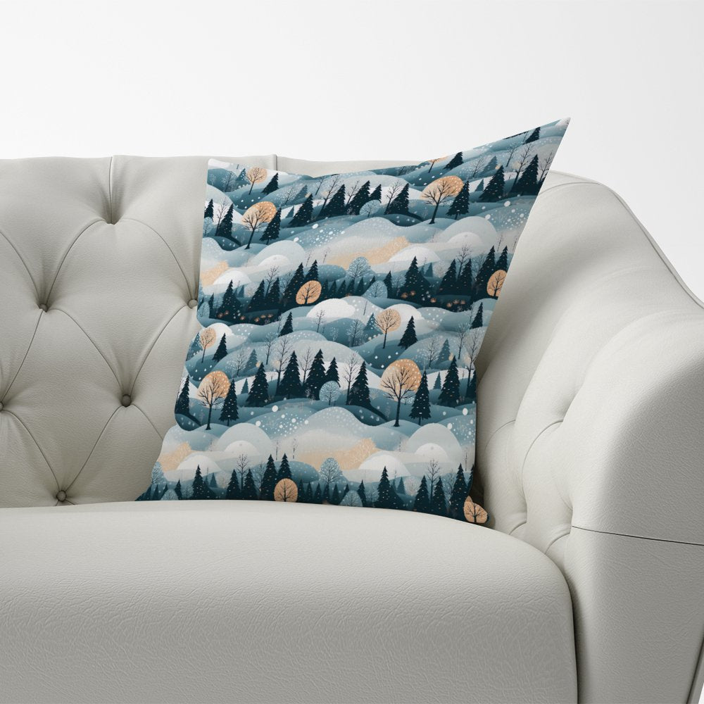 Dreamy Snowy Christmas Scene Cushions