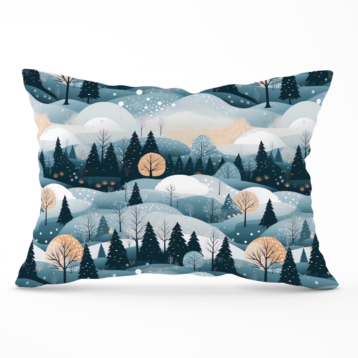 Dreamy Snowy Christmas Scene Cushions
