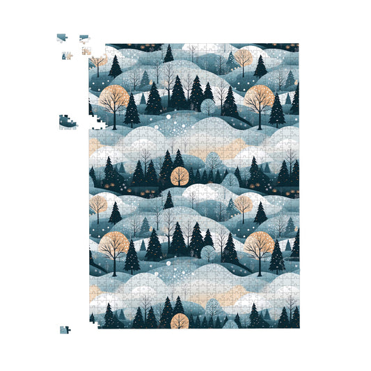 Dreamy Snowy Christmas Scene Jigsaw Puzzle