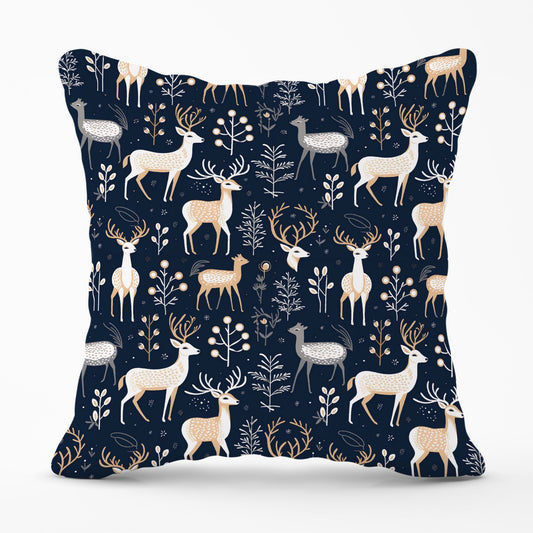 Reindeer, Whimsical, Illustration Pattern Cushions