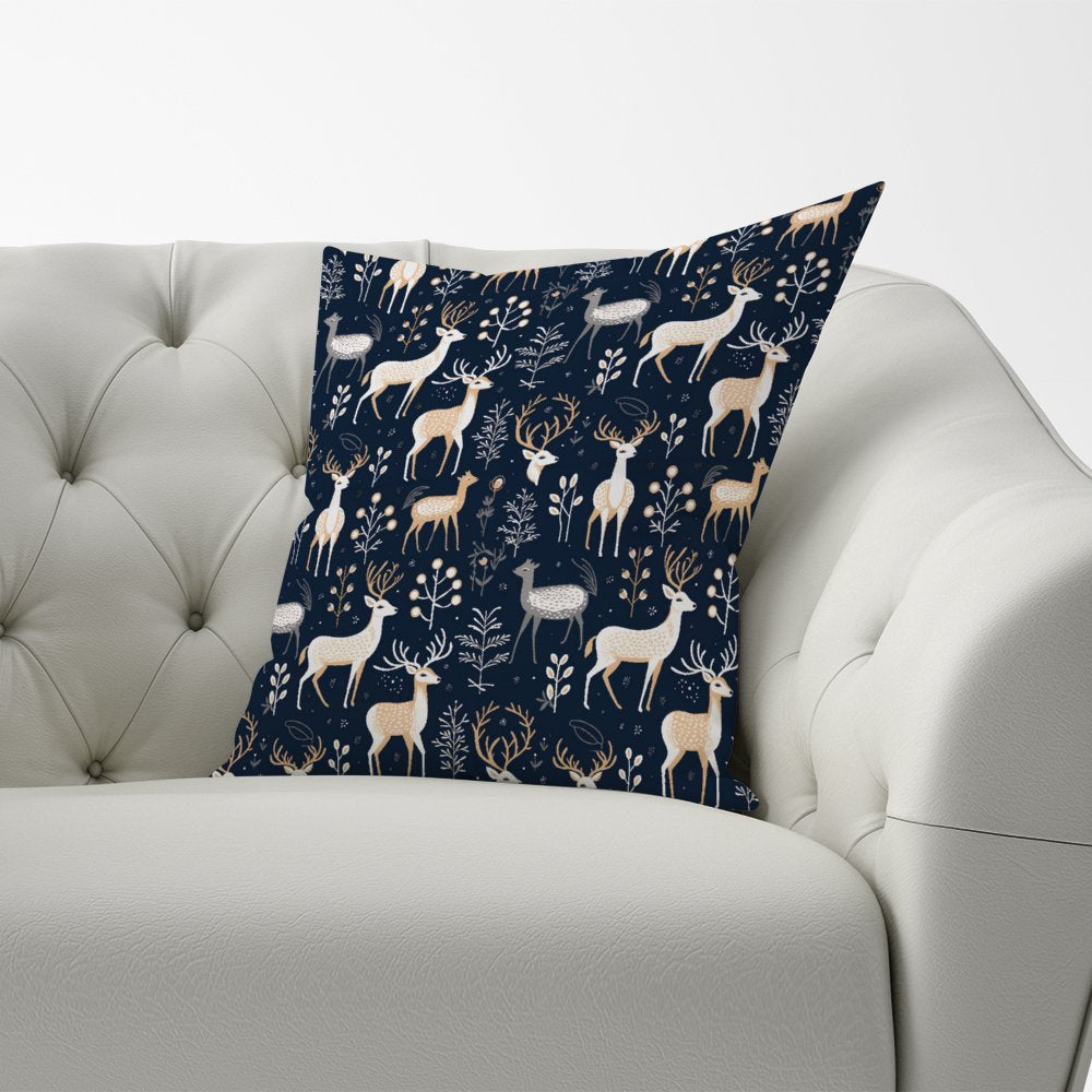 Reindeer, Whimsical, Illustration Pattern Cushions