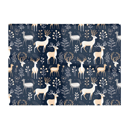Reindeer Whimsical Illustration Pattern Glass Chopping Board