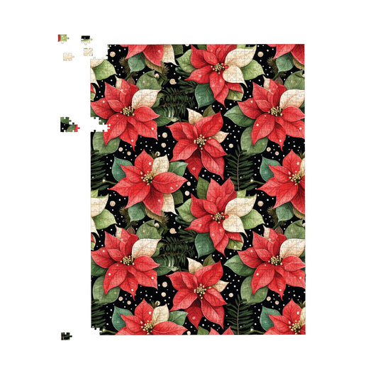 Poinsettia, Watercolor Style Jigsaw Puzzle
