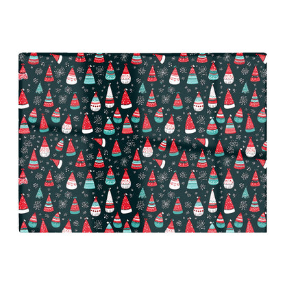 Hand Drawn Cheerful Santa Hats Glass Chopping Board