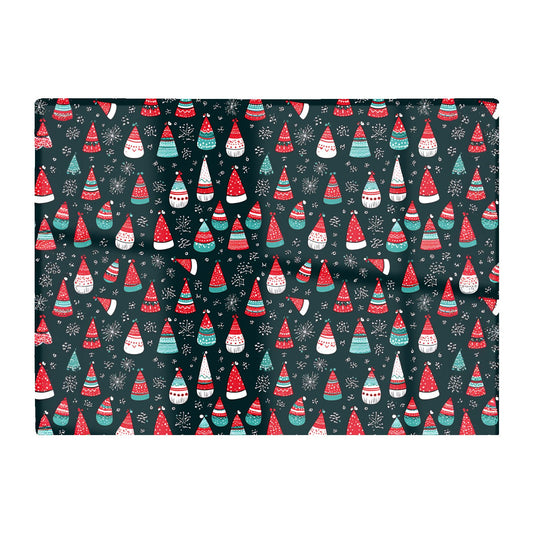 Hand Drawn Cheerful Santa Hats Glass Chopping Board