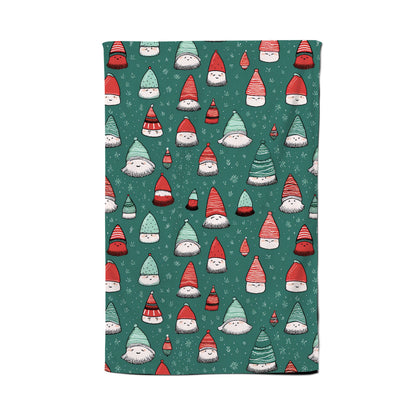 Hand Drawn Joyful Santa Hats Tea Towel