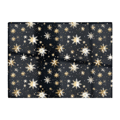 Silver Gold Snowflake Pattern Glass Chopping Board