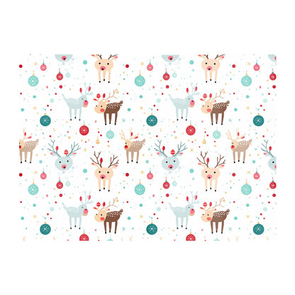 Happy Reindeer With Christmas Lights Glass Chopping Board