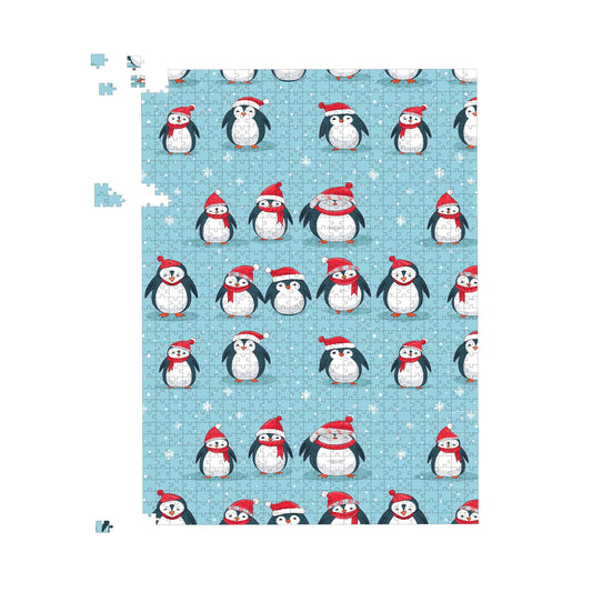 Adorable Santa Penguins Jigsaw Puzzle