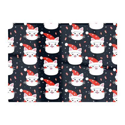 Cute Cats Wearing Santa Claus Hats Glass Chopping Board