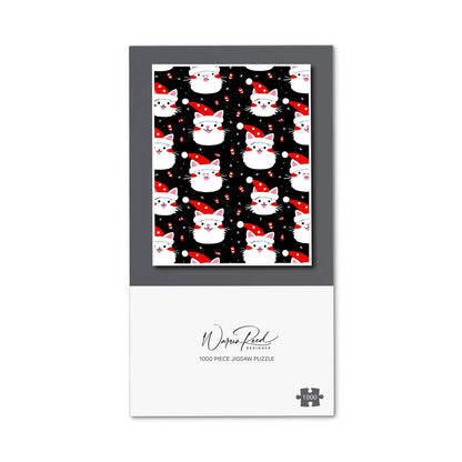 Cute Cats Wearing Santa Claus Hats Jigsaw Puzzle