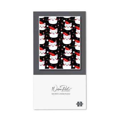 Cute Cats Wearing Santa Claus Hats Jigsaw Puzzle